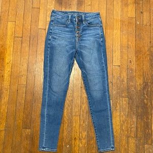 AE next level stretch blue jeans